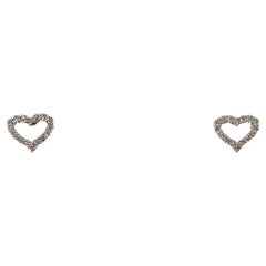 14K Yellow Gold .23 CTW Diamond Heart Studs 