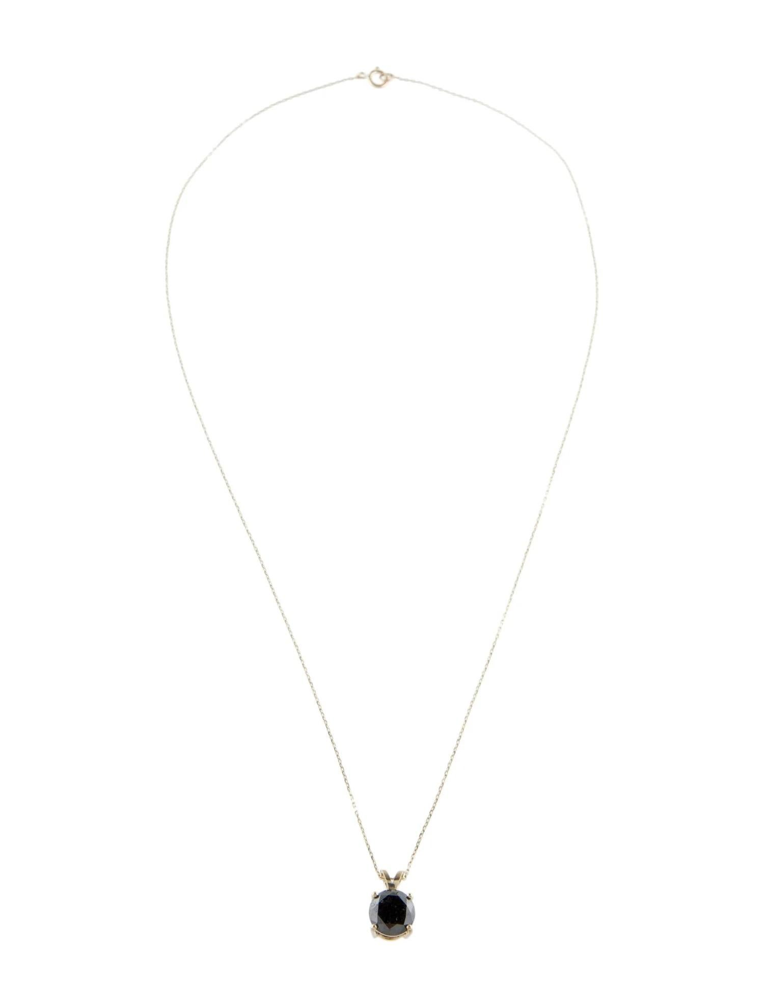 Artist 14K Yellow Gold 2.33ct Diamond Solitaire Pendant Necklace For Sale