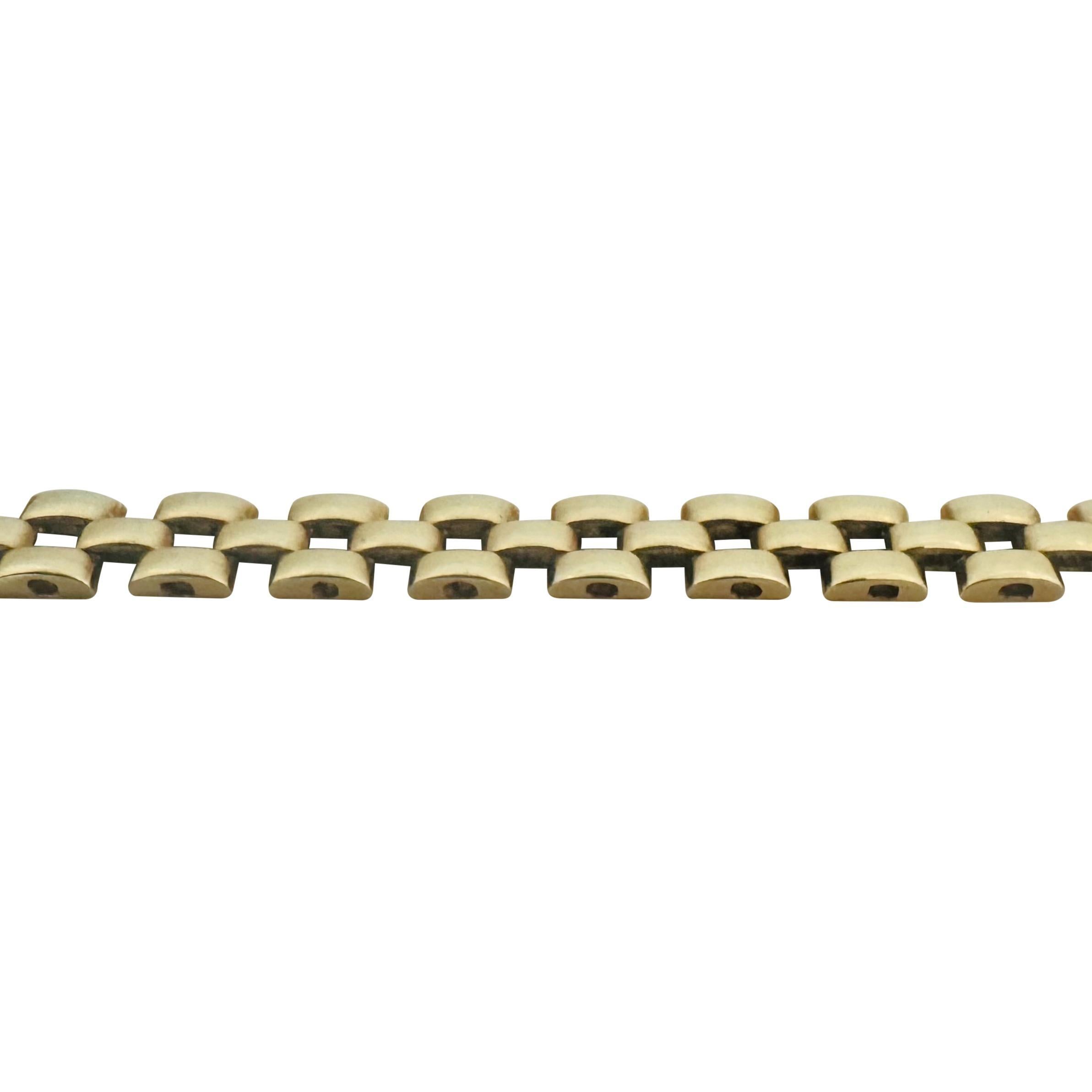 14k Gelbgold 23,5g Damen polierte 6mm Panther-Gliederhalskette Italien 16