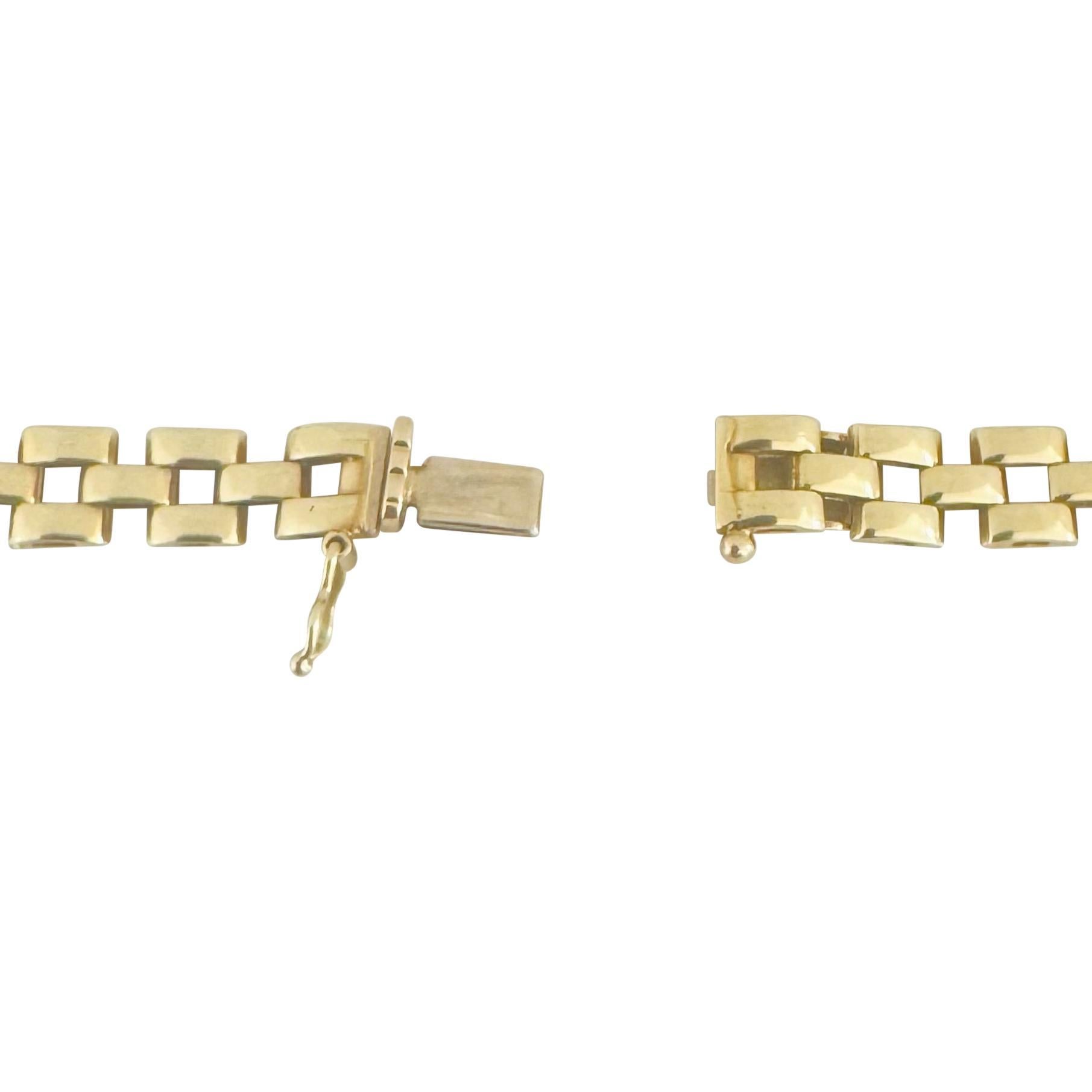 14k Gelbgold 23,5g Damen polierte 6mm Panther-Gliederhalskette Italien 16