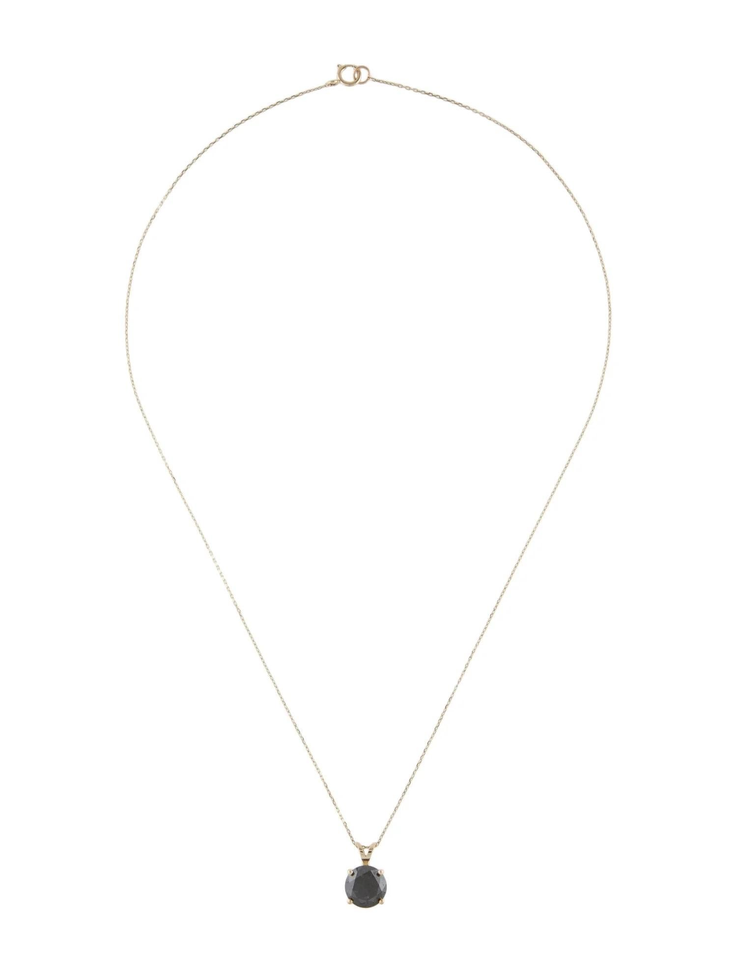 Artist 14K Yellow Gold 2.39ct Diamond Solitaire Pendant Necklace For Sale