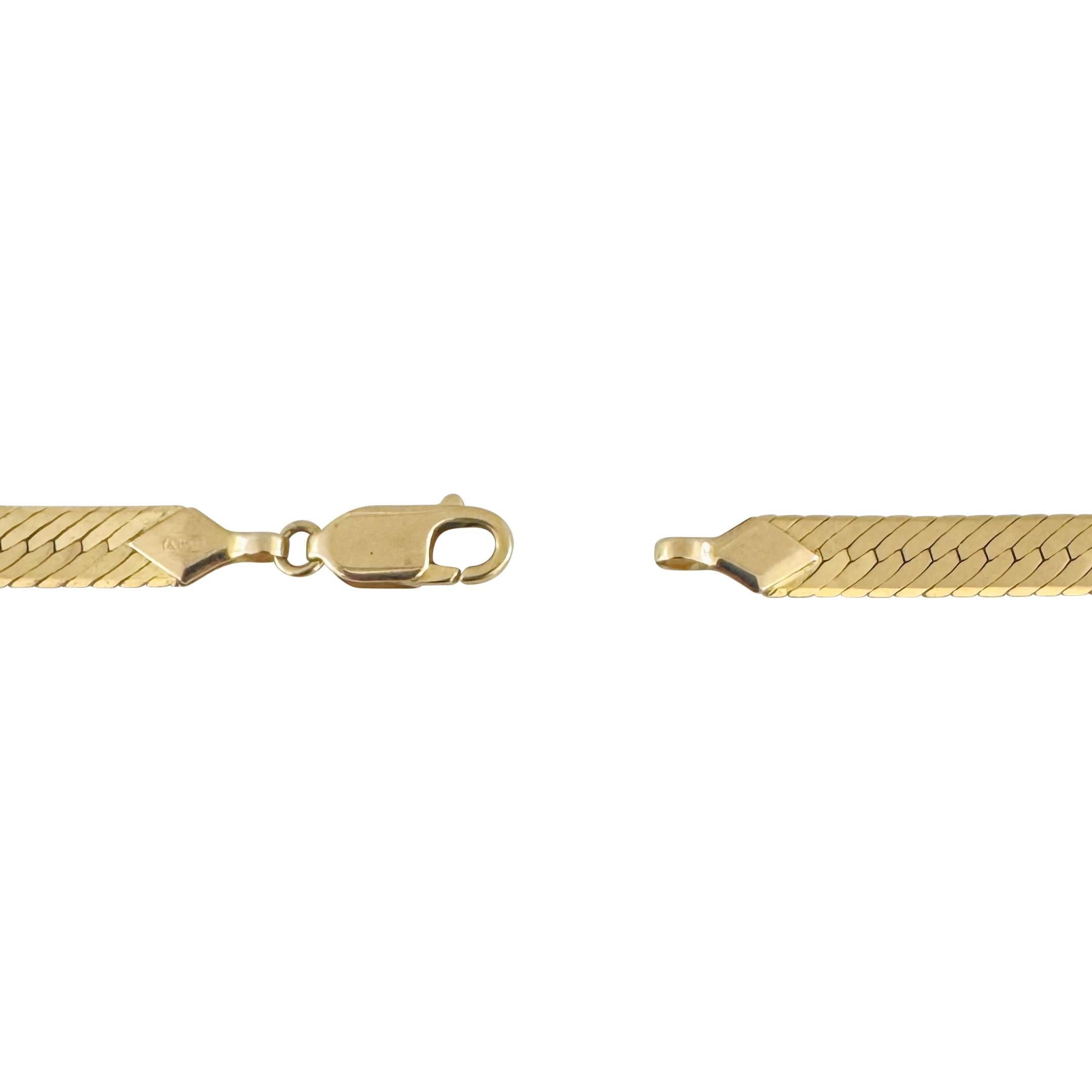 14k Yellow Gold 23g Solid 5.5mm Herringbone Link Chain Necklace Italy 24