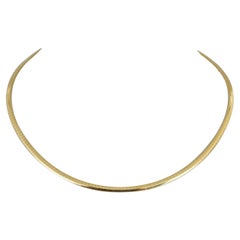 14k Yellow Gold 23g Solid Ladies 3.5mm Omega Link Necklace Italy 18"