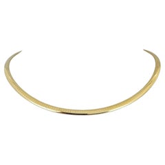 14k Yellow Gold 24.7g Solid Ladies 5mm Omega Link Necklace 18"