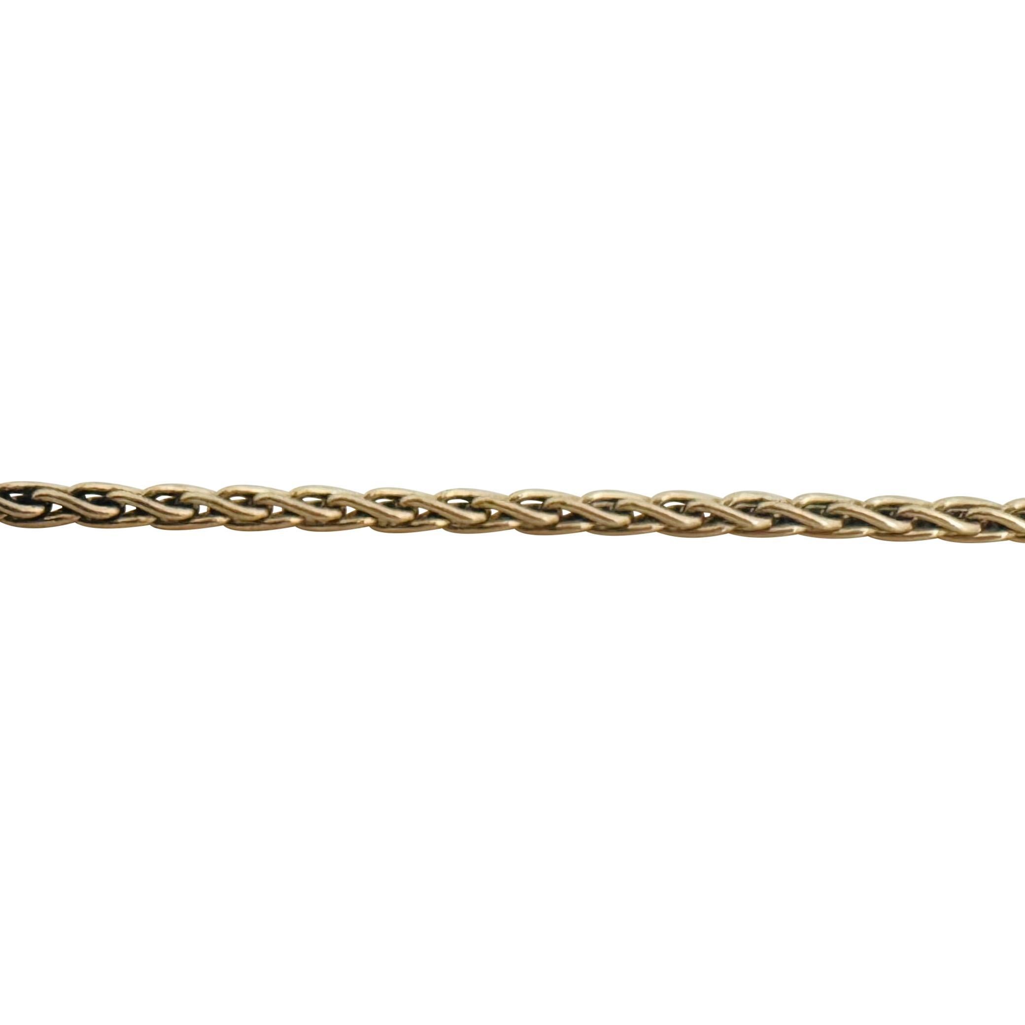 Women's 14k Yellow Gold 24.8g Solid Long 3mm Wheat Link Chain Necklace Italy 30