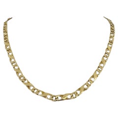 14k Yellow Gold 24g Semi Solid 5mm Fancy Curb Link Chain Necklace 20" 14k Yellow Gold 24g Semi Solid 5mm Fancy Curb Link Chain Necklace 20"