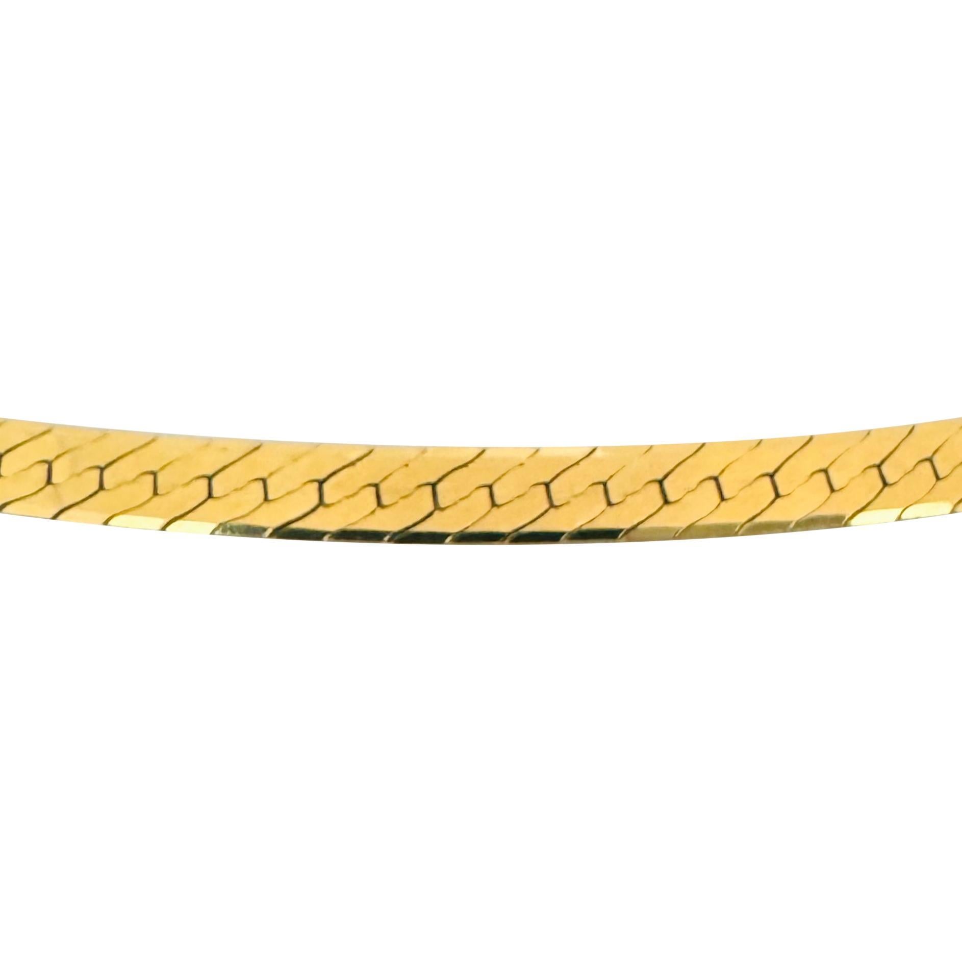 14k Gelbgold 24g massive dicke 6mm Fischgräten Gliederkette Halskette 16