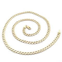 14k Yellow Gold 26" Cuban Curb Link 6mm Chain Necklace w/ Lobster Claw Clasp