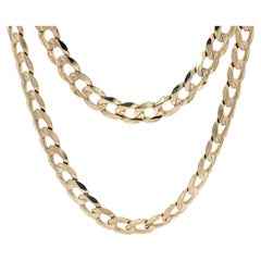 14k Yellow Gold 26" Cuban Curb Link 6mm Chain Necklace w/ Lobster Claw Clasp