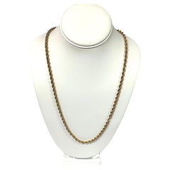 14k Yellow Gold Twisted Rope Chain Necklace