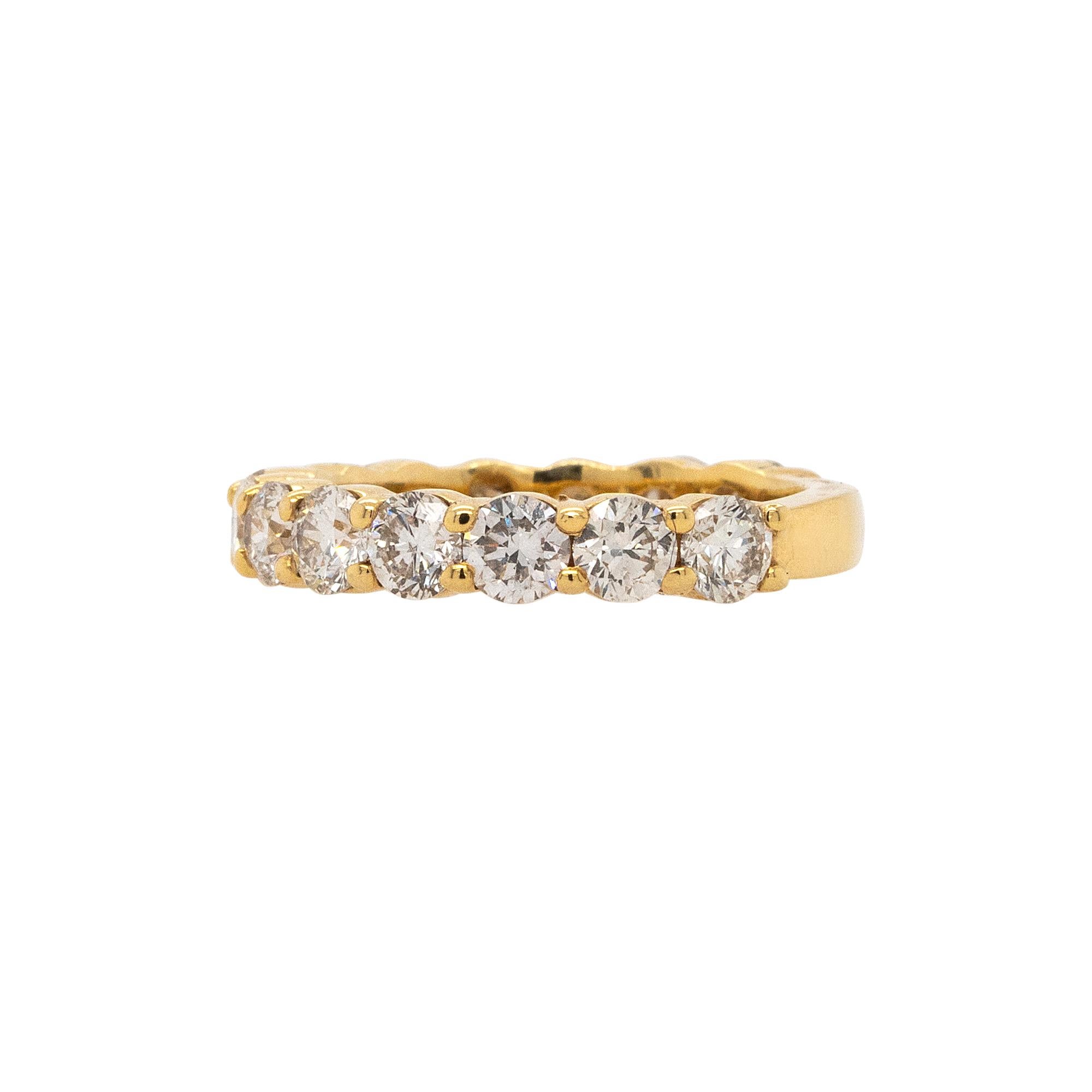 14k Gelbgold 2.61ctw natürlicher Diamant 3/4 Weg Ring im Zustand „Neu“ im Angebot in Boca Raton, FL