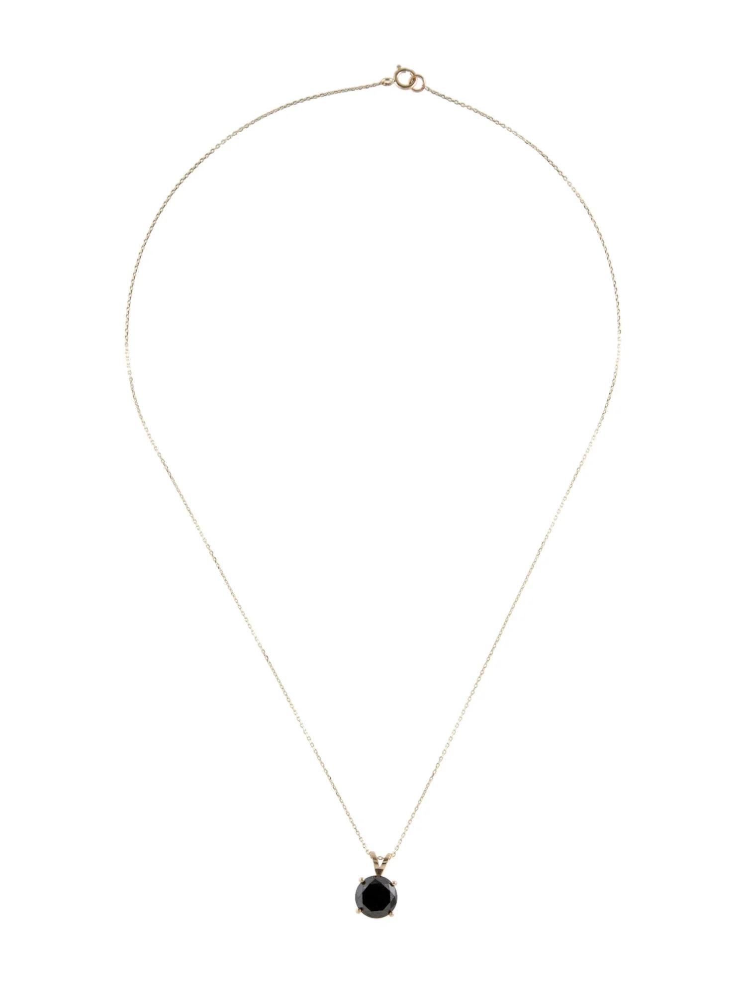Artist 14K Yellow Gold 2.63ct Diamond Solitaire Pendant Necklace For Sale