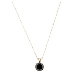 Collar Colgante Solitario de Diamantes 2,65 ct Oro Amarillo 14K