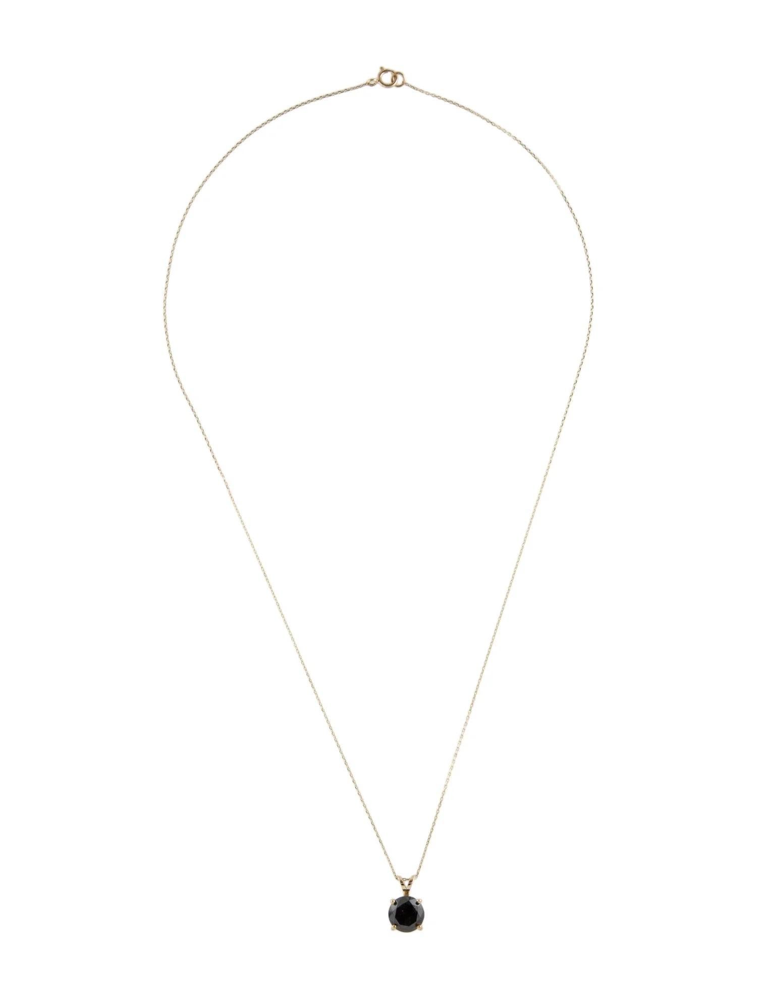 Collar Colgante Solitario de Diamantes 2,66 ct Oro Amarillo 14K Artista en venta