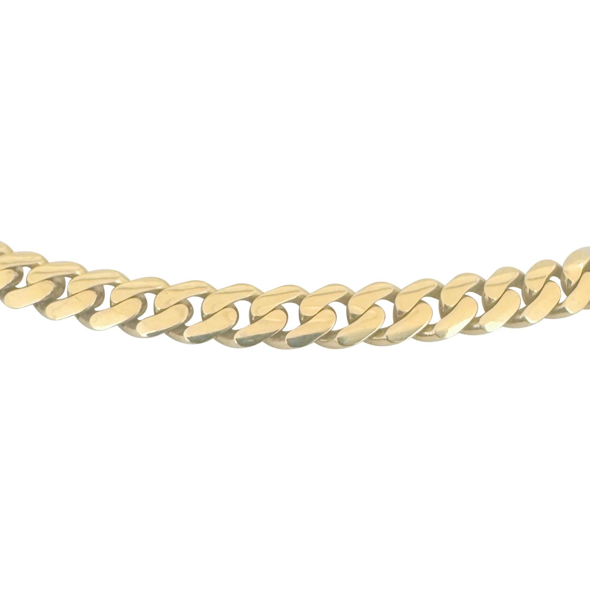  14k Yellow Gold 26.6g Hollow 7mm Cuban Link Chain Necklace 20