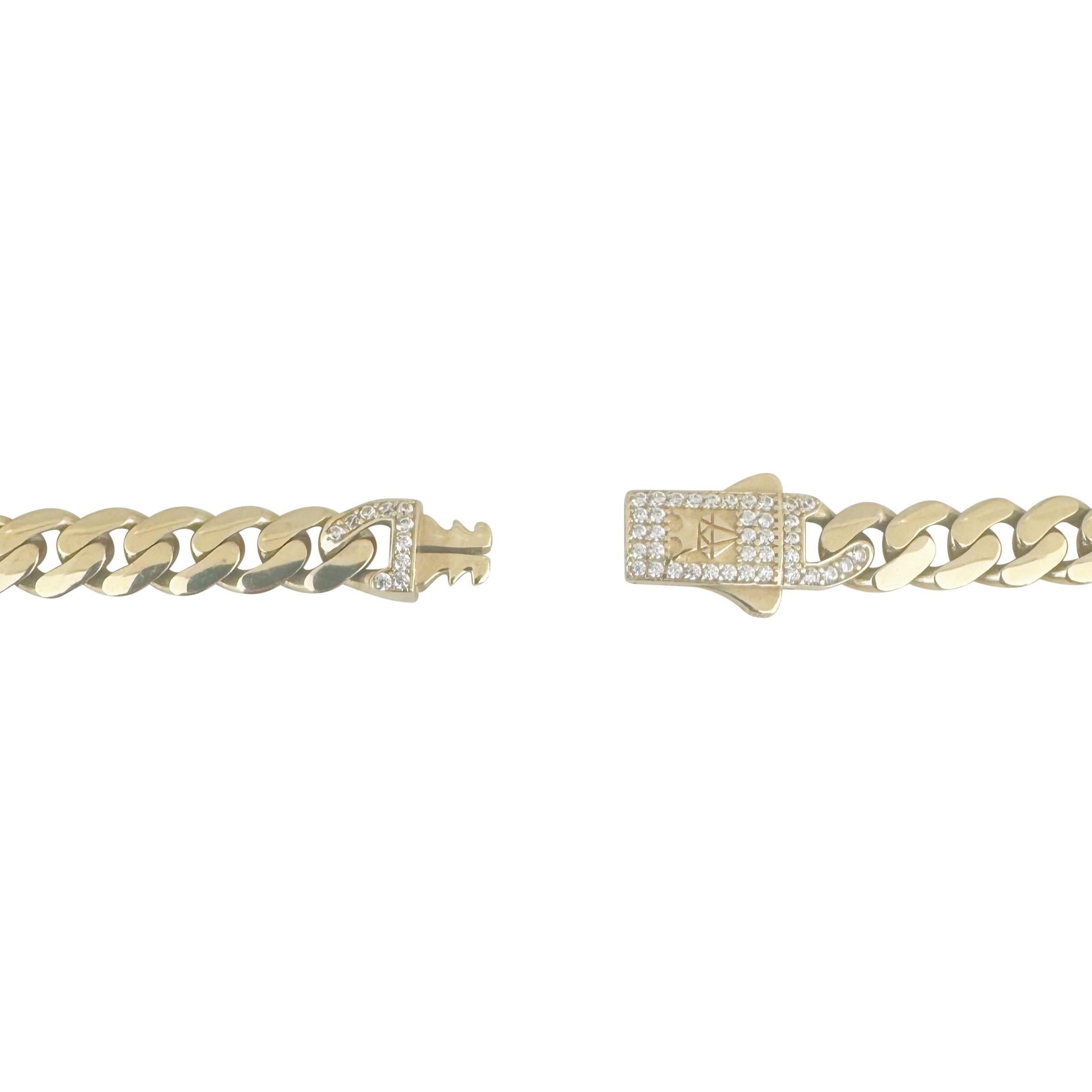 14k Yellow Gold 26.6g Hollow 7mm Cuban Link Chain Necklace 20