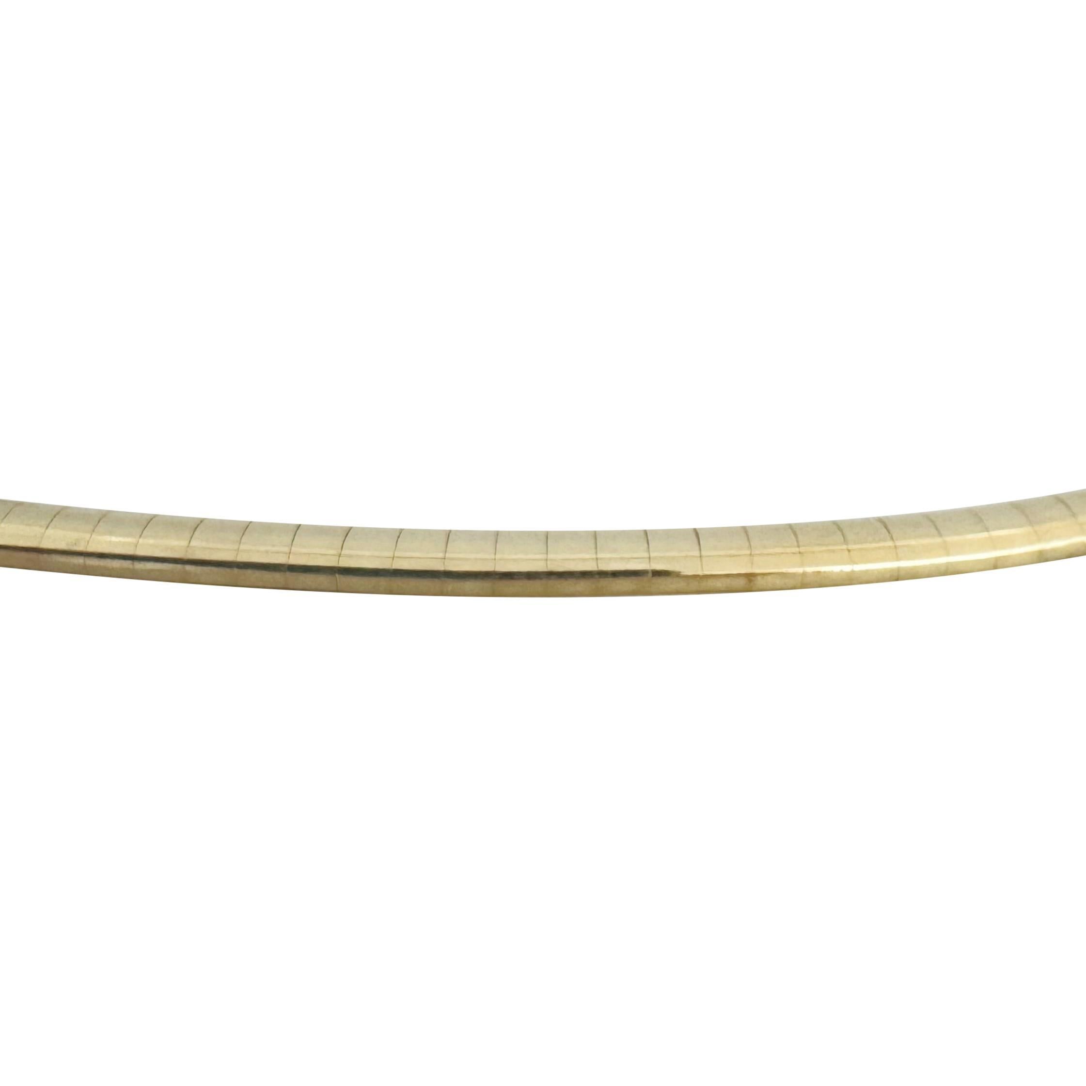 Women's 14k Yellow Gold 26.7g Solid Ladies 6mm Omega Necklace Italy 16
