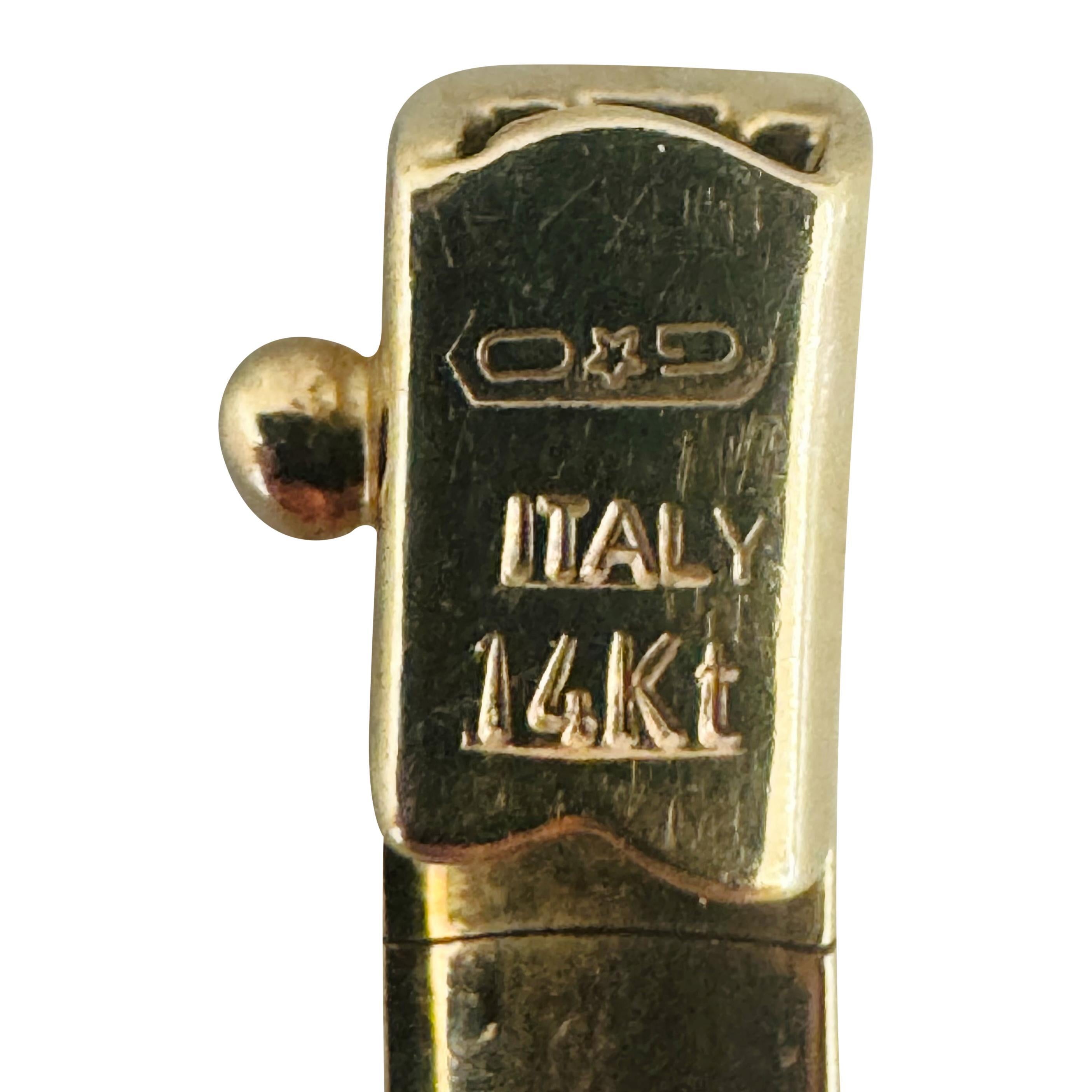 14k Yellow Gold 26.7g Solid Ladies 6mm Omega Necklace Italy 16