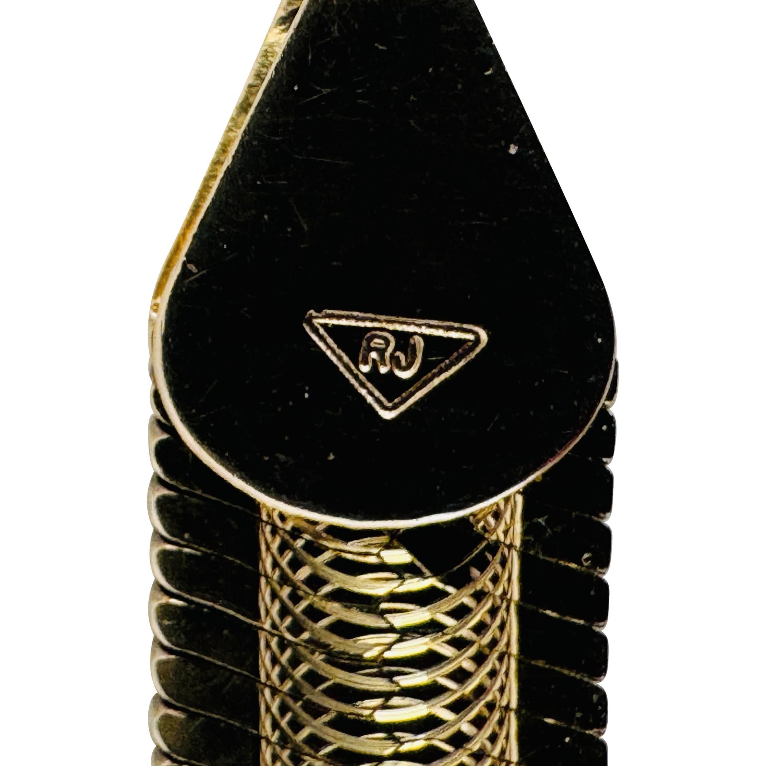 14k Gelbgold 26g massives geätztes Muster 7mm Fischgräten-Gliederhalskette 20