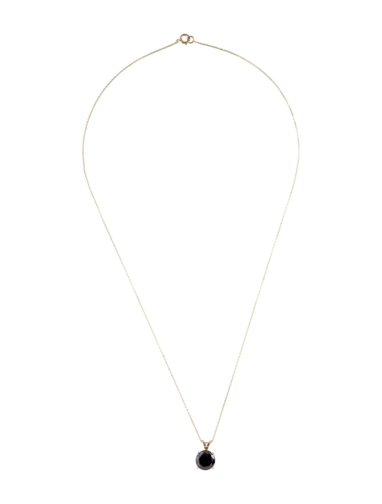 Artist 14K Yellow Gold 2.71ct Diamond Solitaire Pendant Necklace For Sale