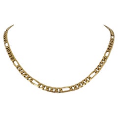 14k Yellow Gold 27.2g Solid 5mm Figaro Link Chain Necklace Italy 18"