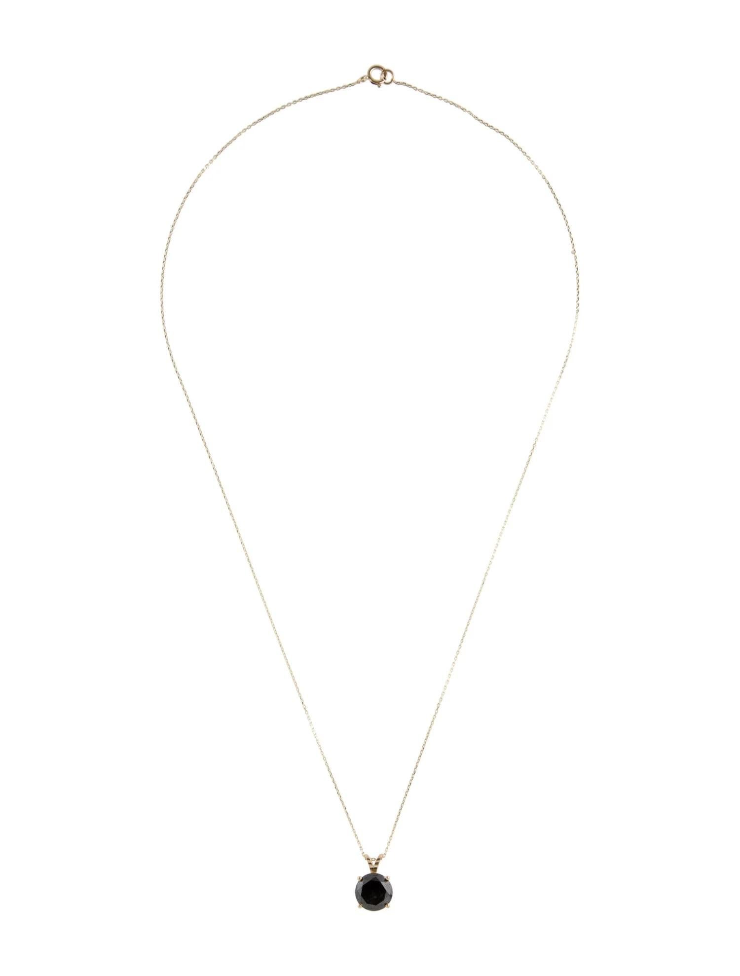 Artist 14K Yellow Gold 2.76ct Diamond Solitaire Pendant Necklace For Sale