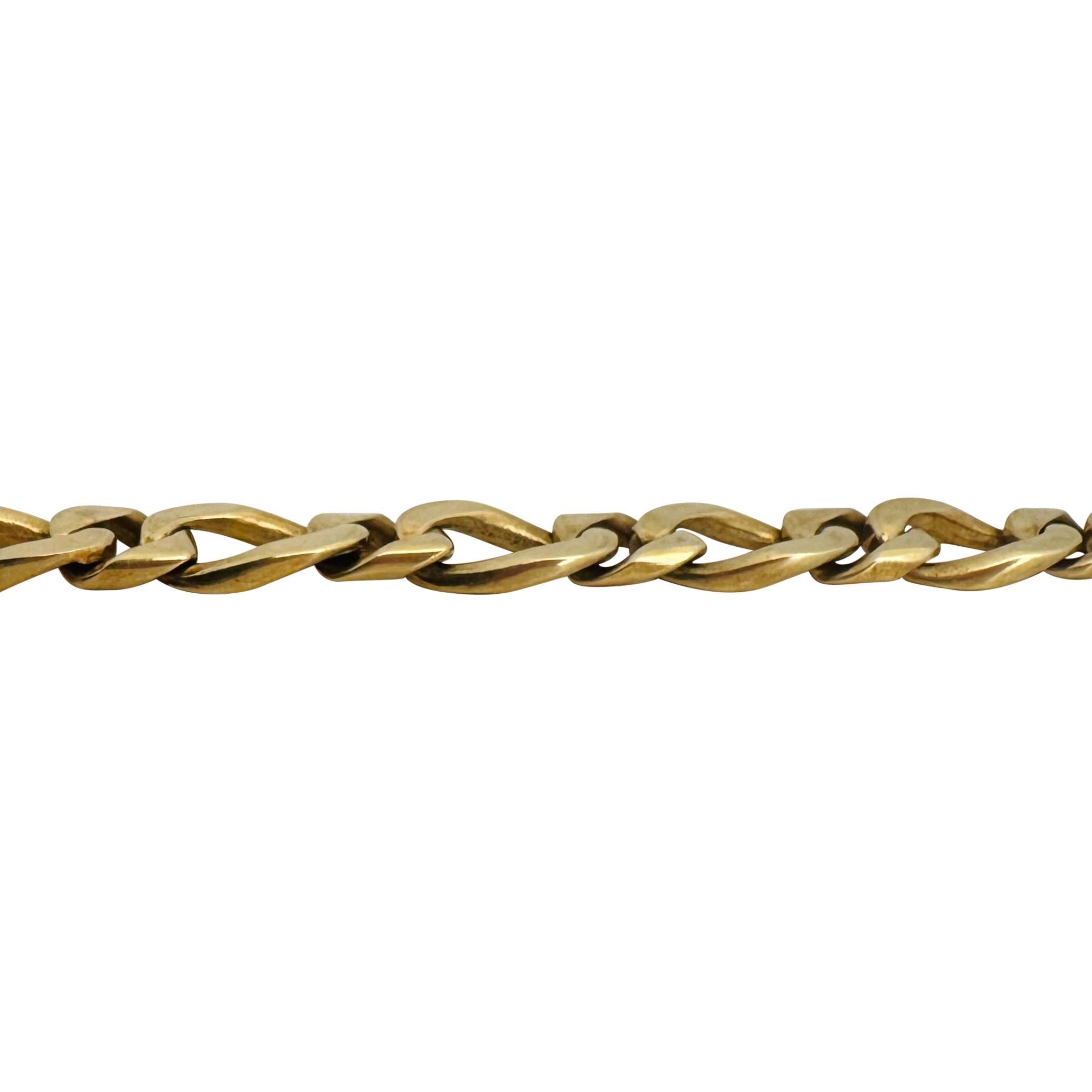 14k Yellow Gold 27.6g Solid Vintage 8mm Men's Curb Link Bracelet 8.25