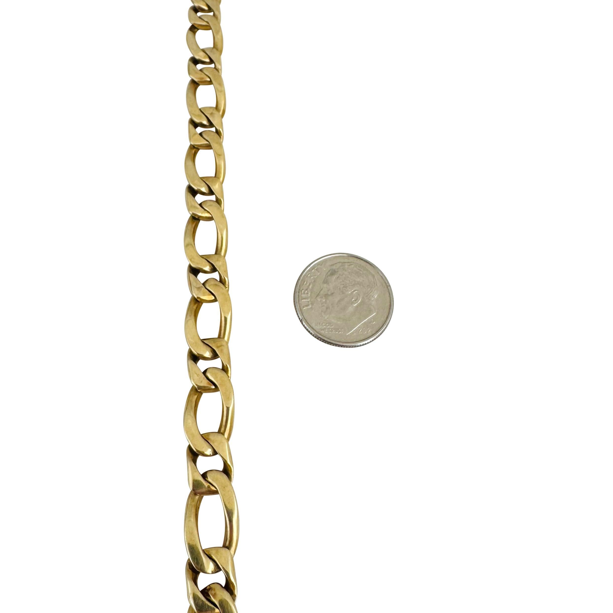 14k Yellow Gold 27.6g Solid Vintage 8mm Men's Curb Link Bracelet 8.25