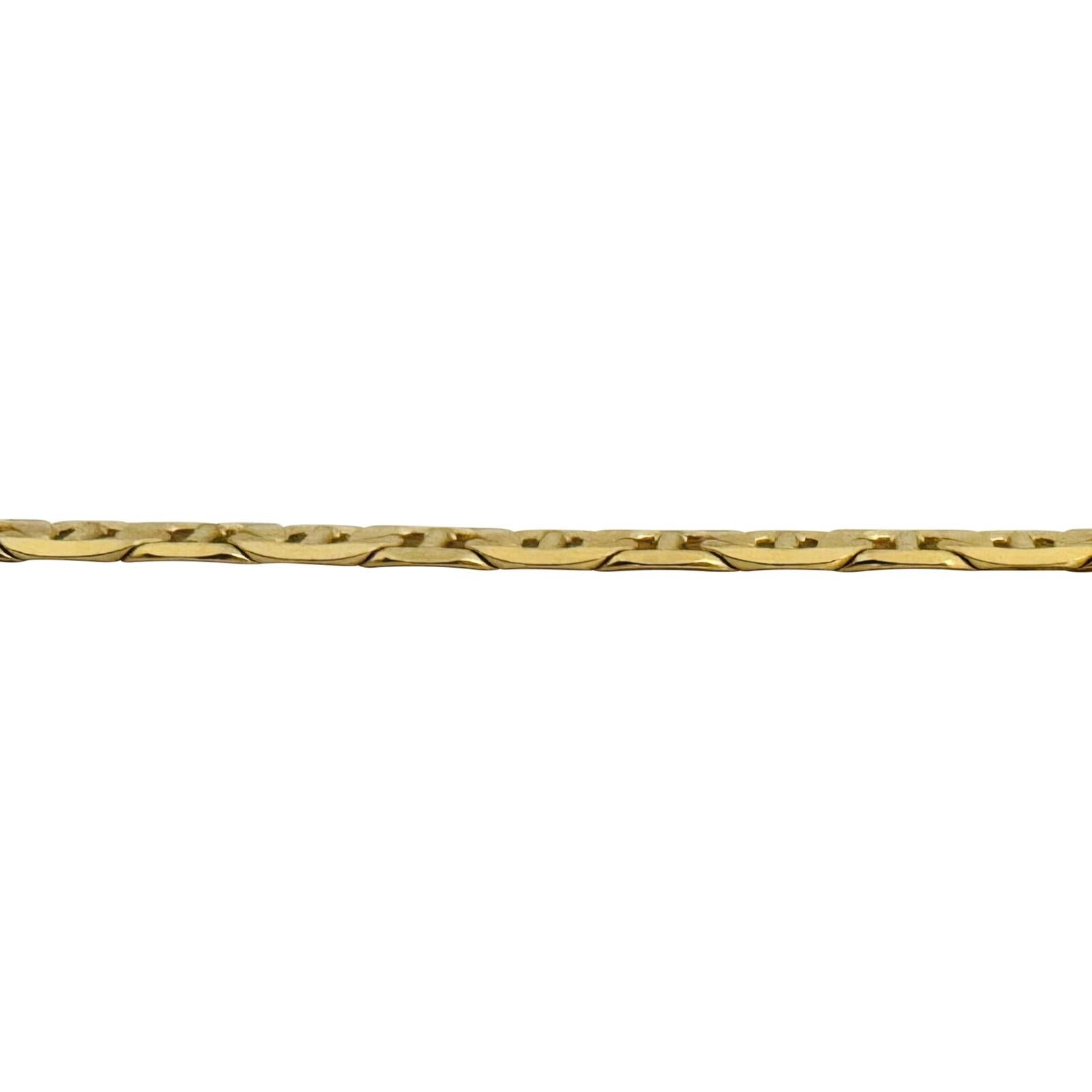 14k Gelbgold 27,7g massive Mariner Gucci Gliederkette Halskette Italien für Damen oder Herren