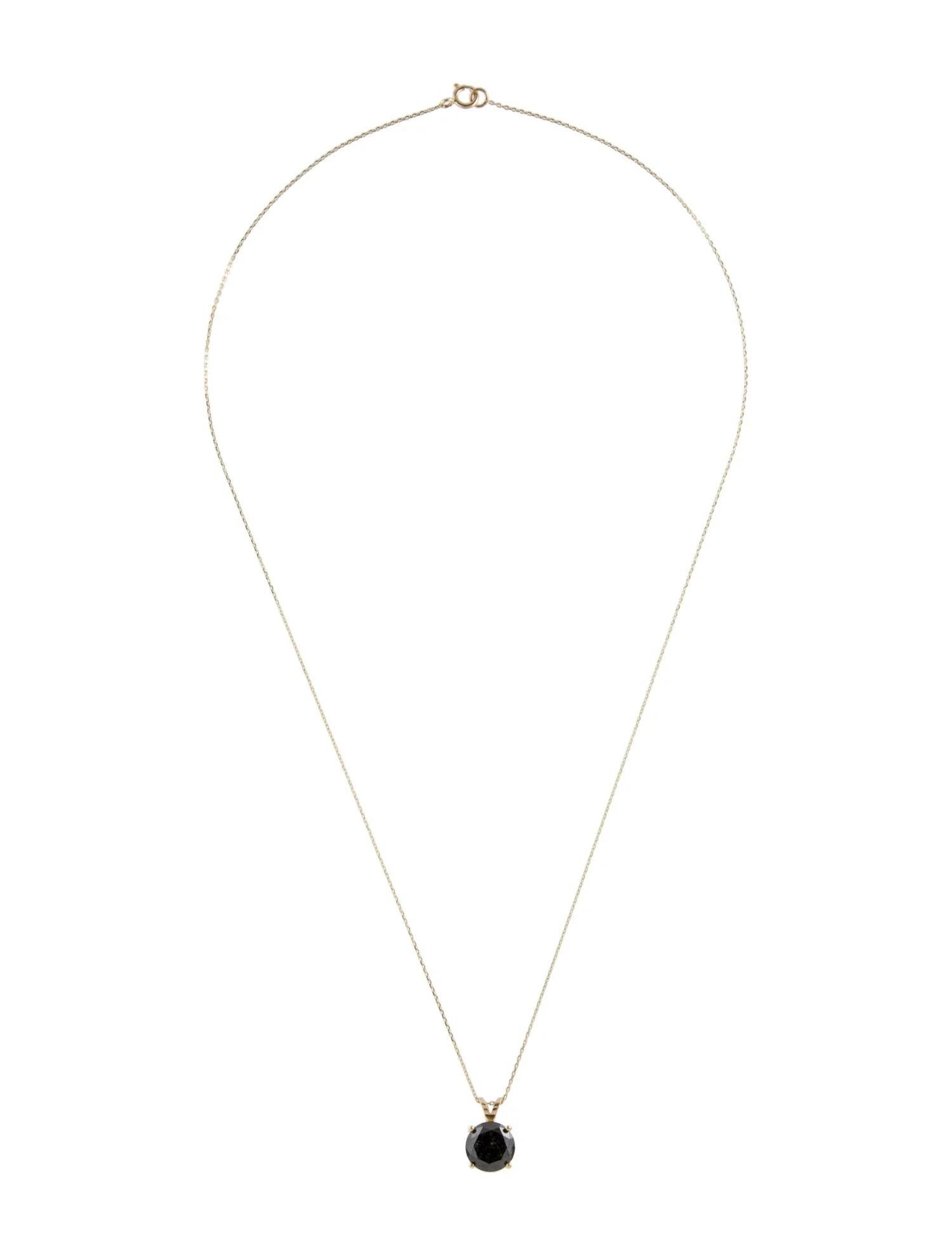 Collar Colgante Solitario de Diamantes 2,79 ct Oro Amarillo 14K Artista en venta