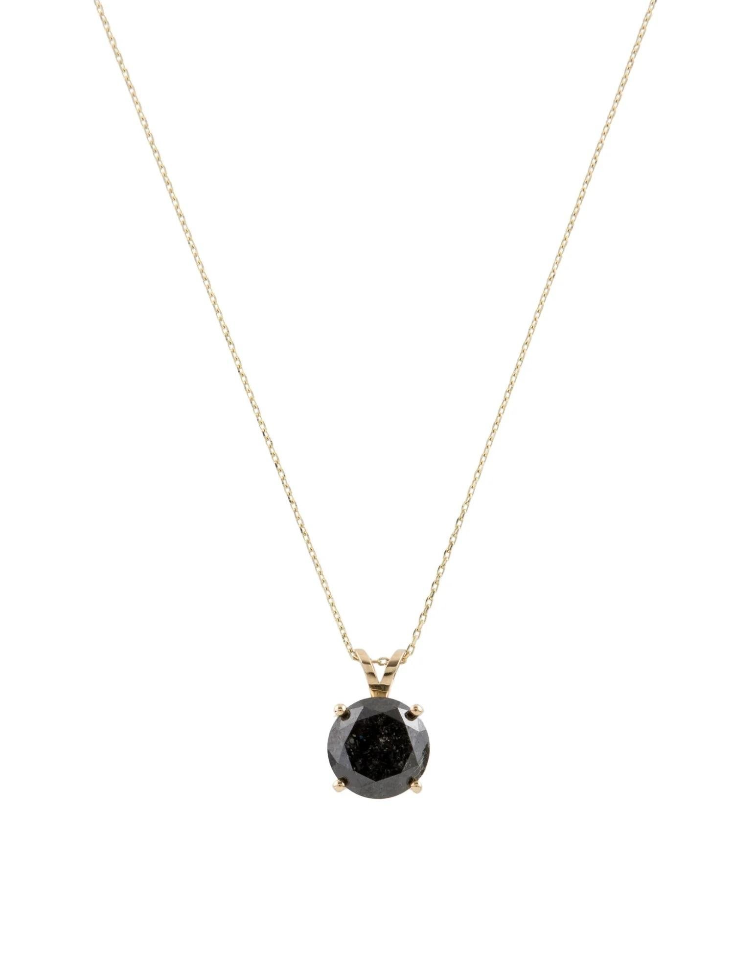 Collar Colgante Solitario de Diamantes 2,79 ct Oro Amarillo 14K Corte redondo en venta