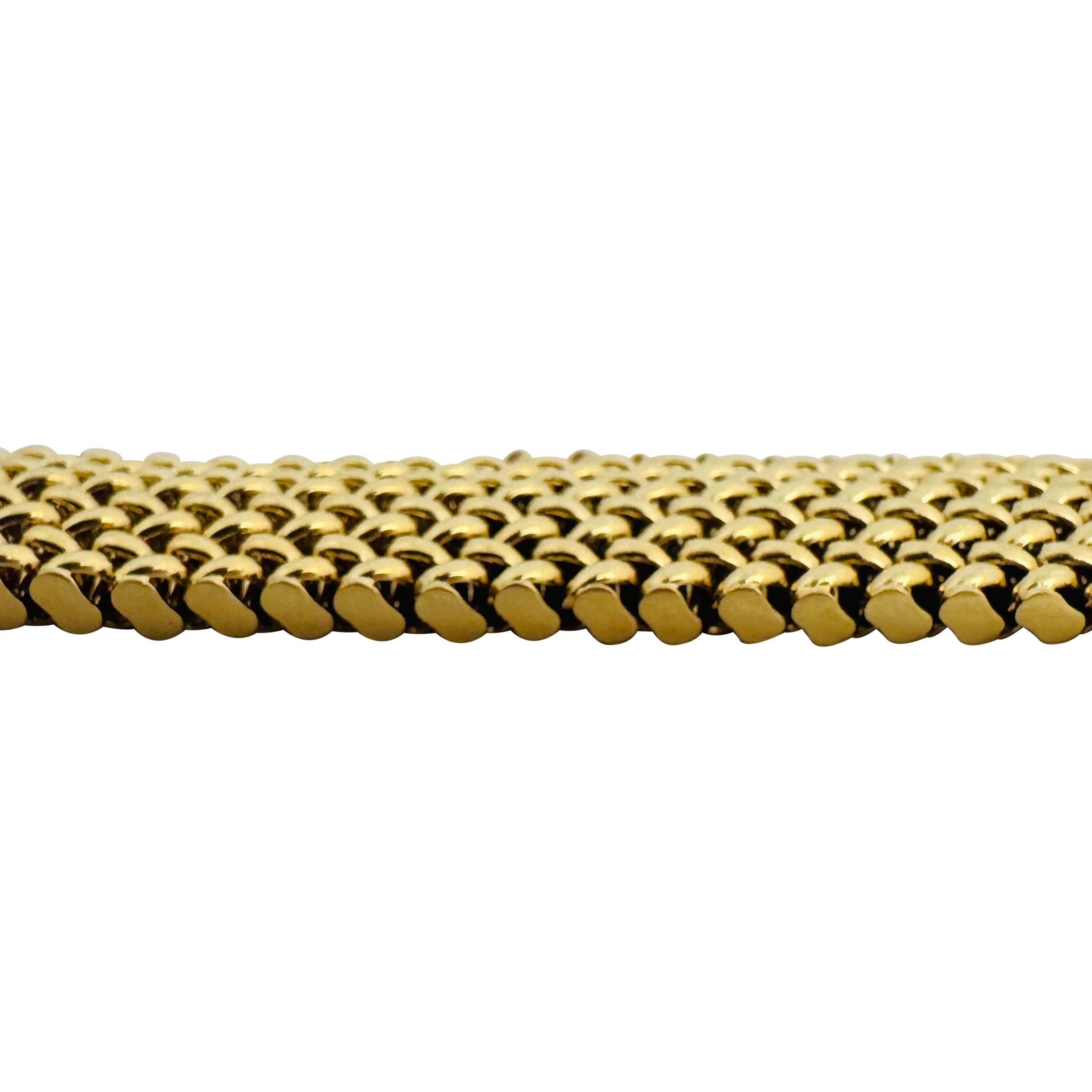 Oro giallo 14k 28,3g Donna Bracciale a maglie spesse 14mm Italia 7.25