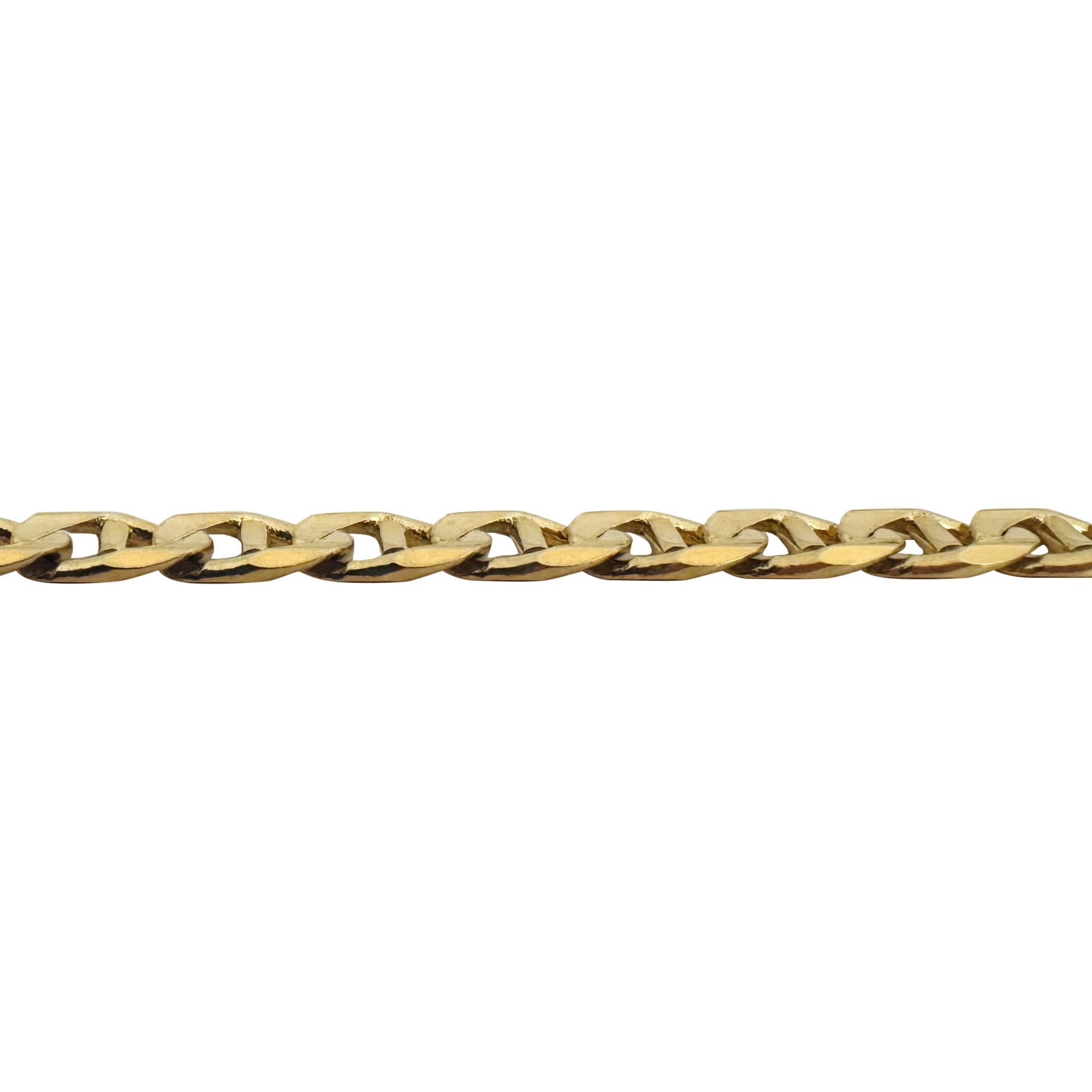 Collar de cadena de eslabones Mariner Italia de 28,5 g de oro amarillo macizo pulido de 6 mm de 14k 20 1