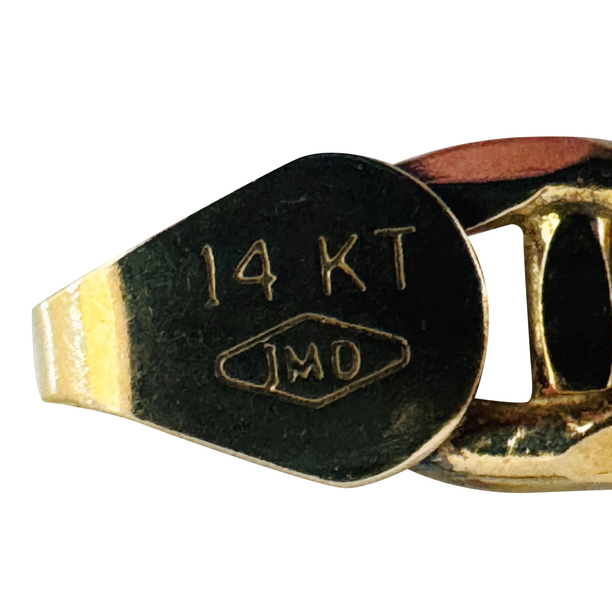 Collar de cadena de eslabones Mariner Italia de 28,5 g de oro amarillo macizo pulido de 6 mm de 14k 20 5