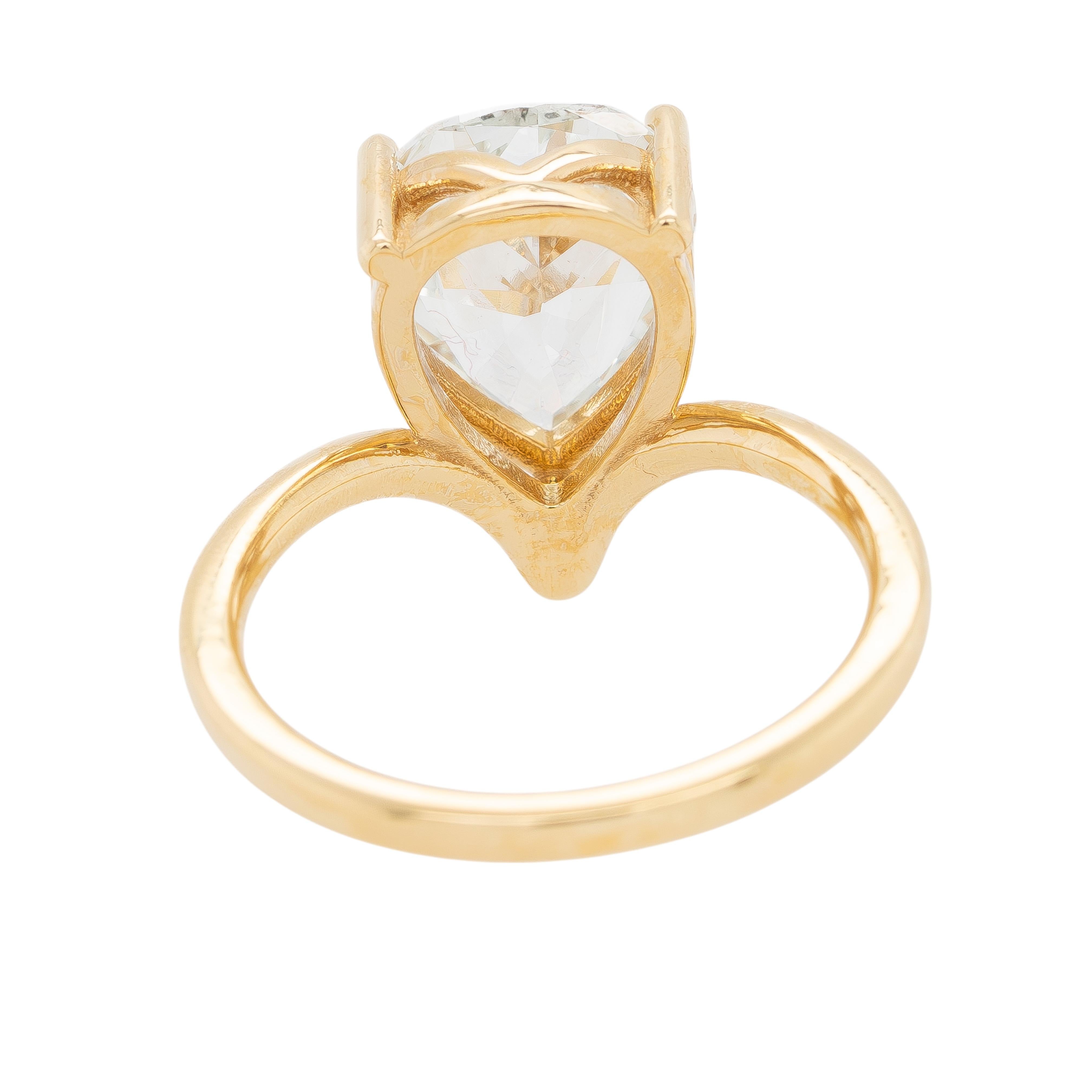 14k Gelbgold 2,86ct GIA-zertifiziert Brilliant-Schliff Birne Verlobungsring im Zustand „Neu“ in Boca Raton, FL