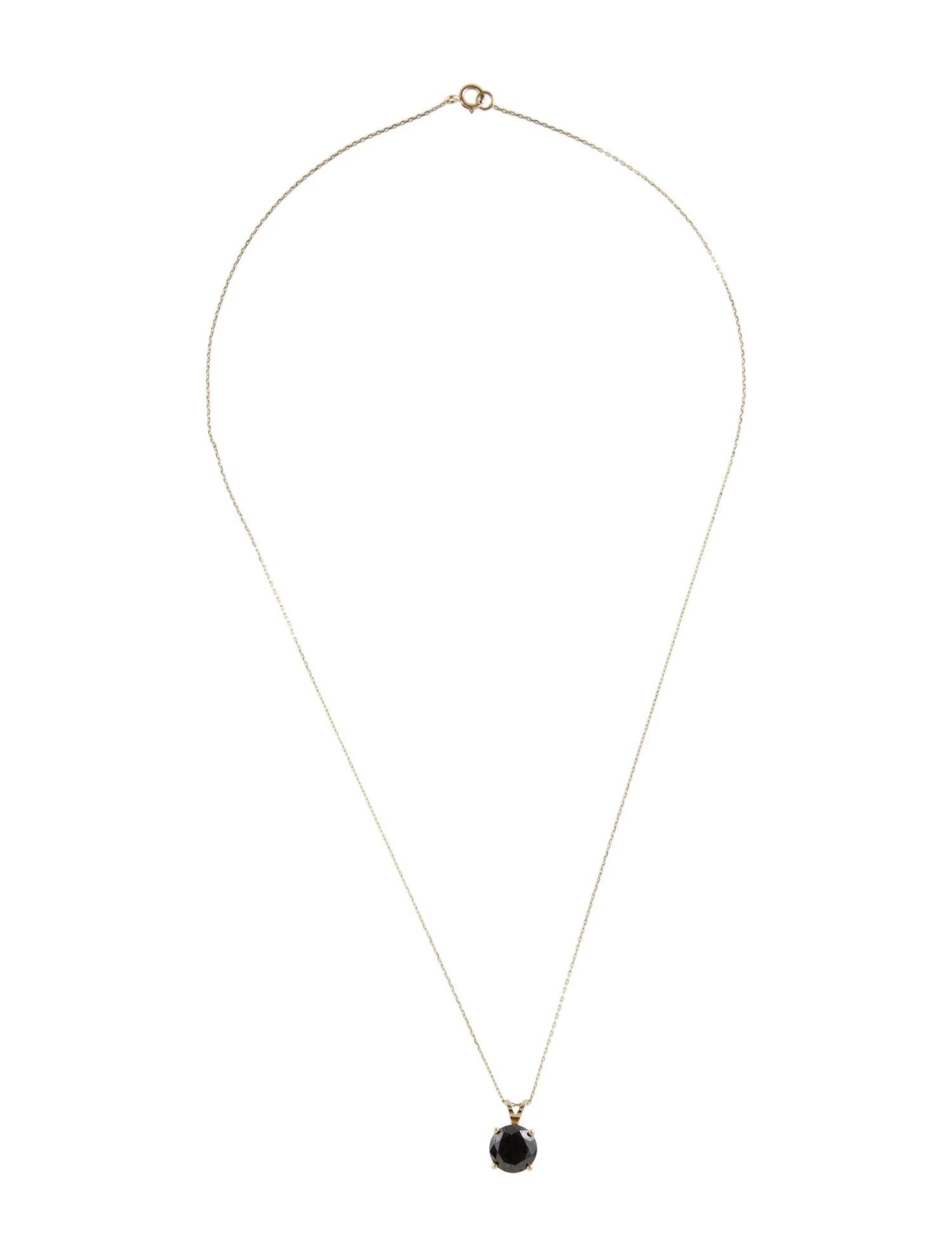 Artiste Collier pendentif solitaire en or jaune 14 carats avec diamants de 2,87 carats en vente