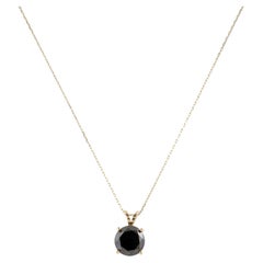 Collar Colgante Solitario de Diamantes 2,93 ct Oro Amarillo 14K