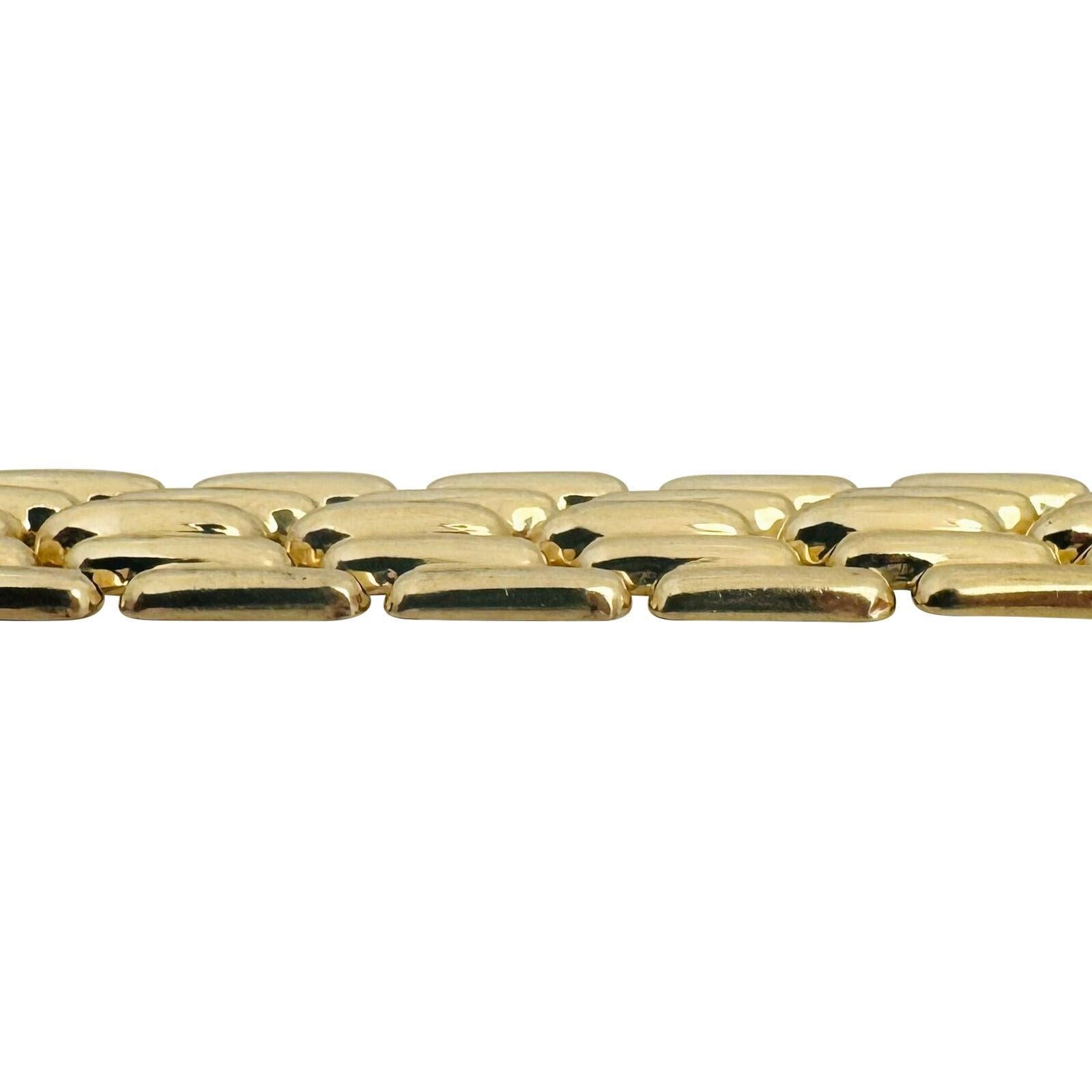 14k Yellow Gold 29.3g Ladies Thick 18mm Polished Fancy Link Bracelet 7