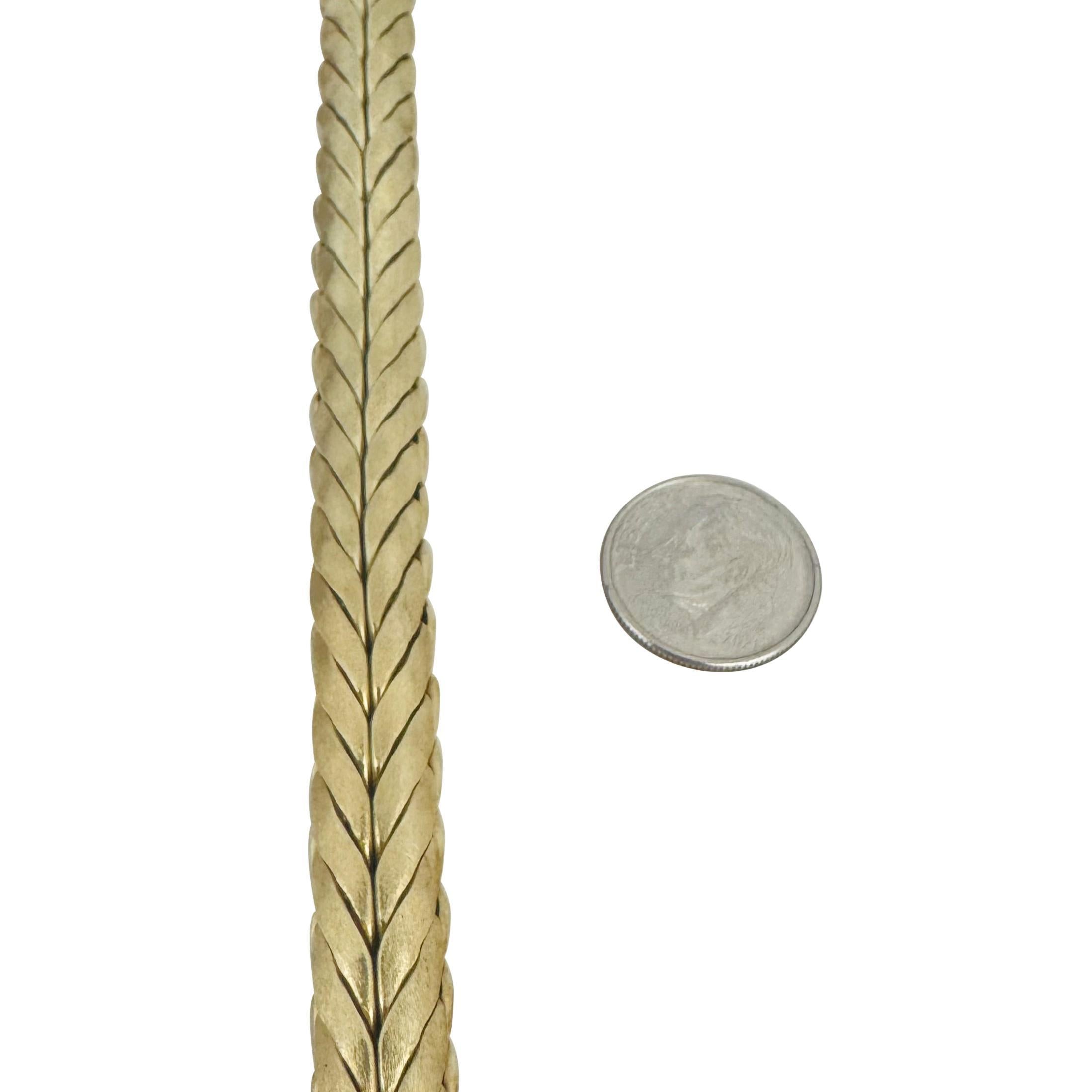 14k Yellow Gold 29.3g UnoAErre Vintage Thick Domed Link Bracelet Italy 7.5