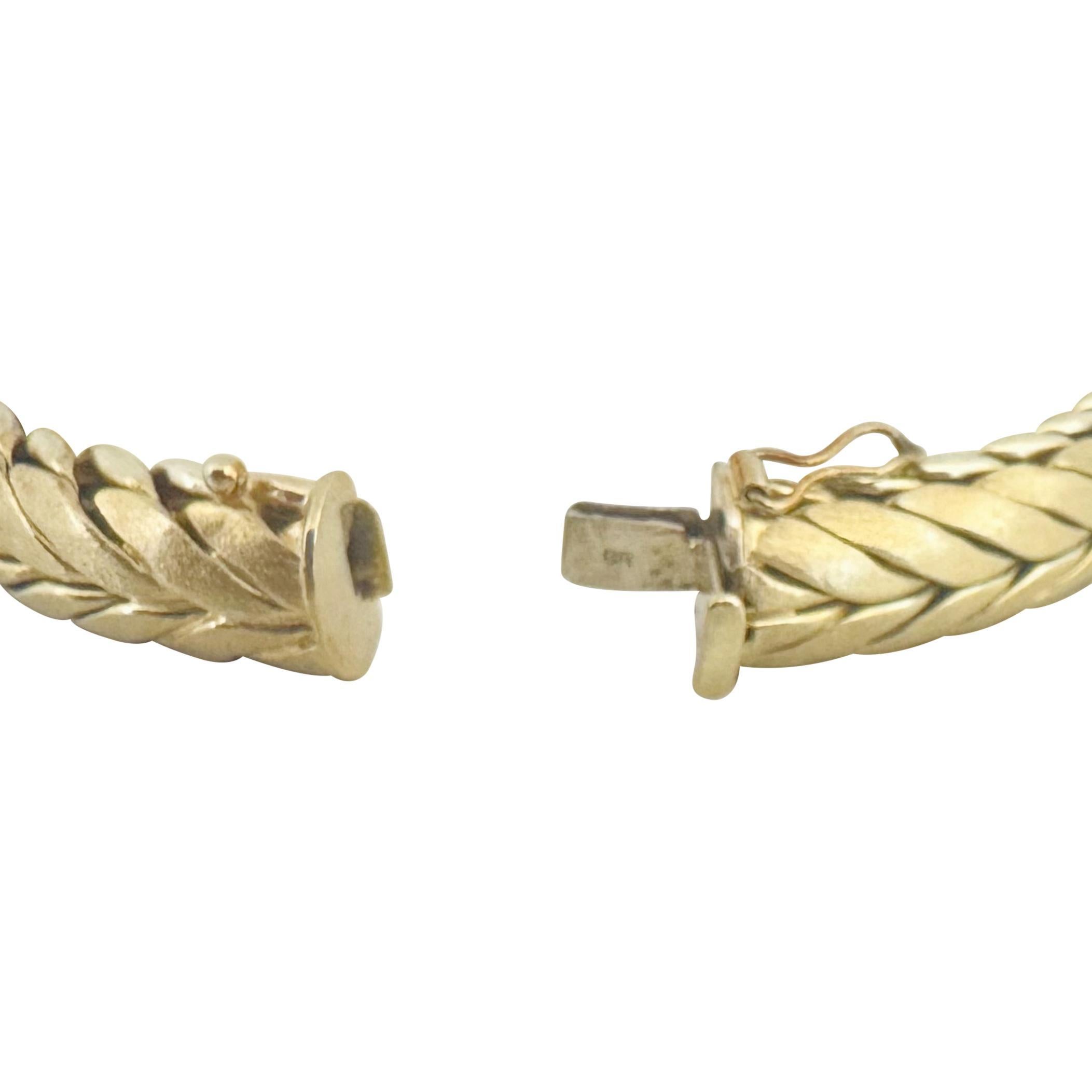 14k Yellow Gold 29.3g UnoAErre Vintage Thick Domed Link Bracelet Italy 7.5