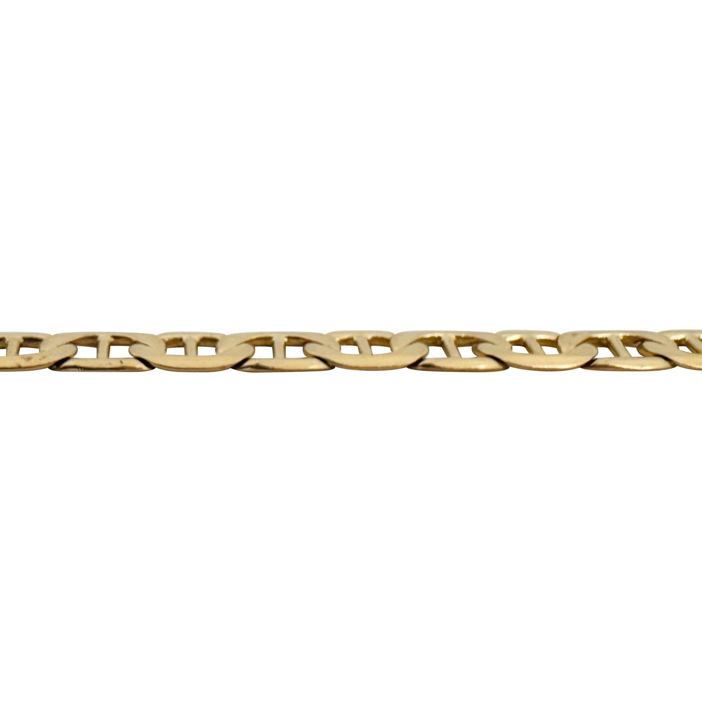 14k Yellow Gold 29.4g Solid 6mm Mariner Link Chain Necklace Italy 20
