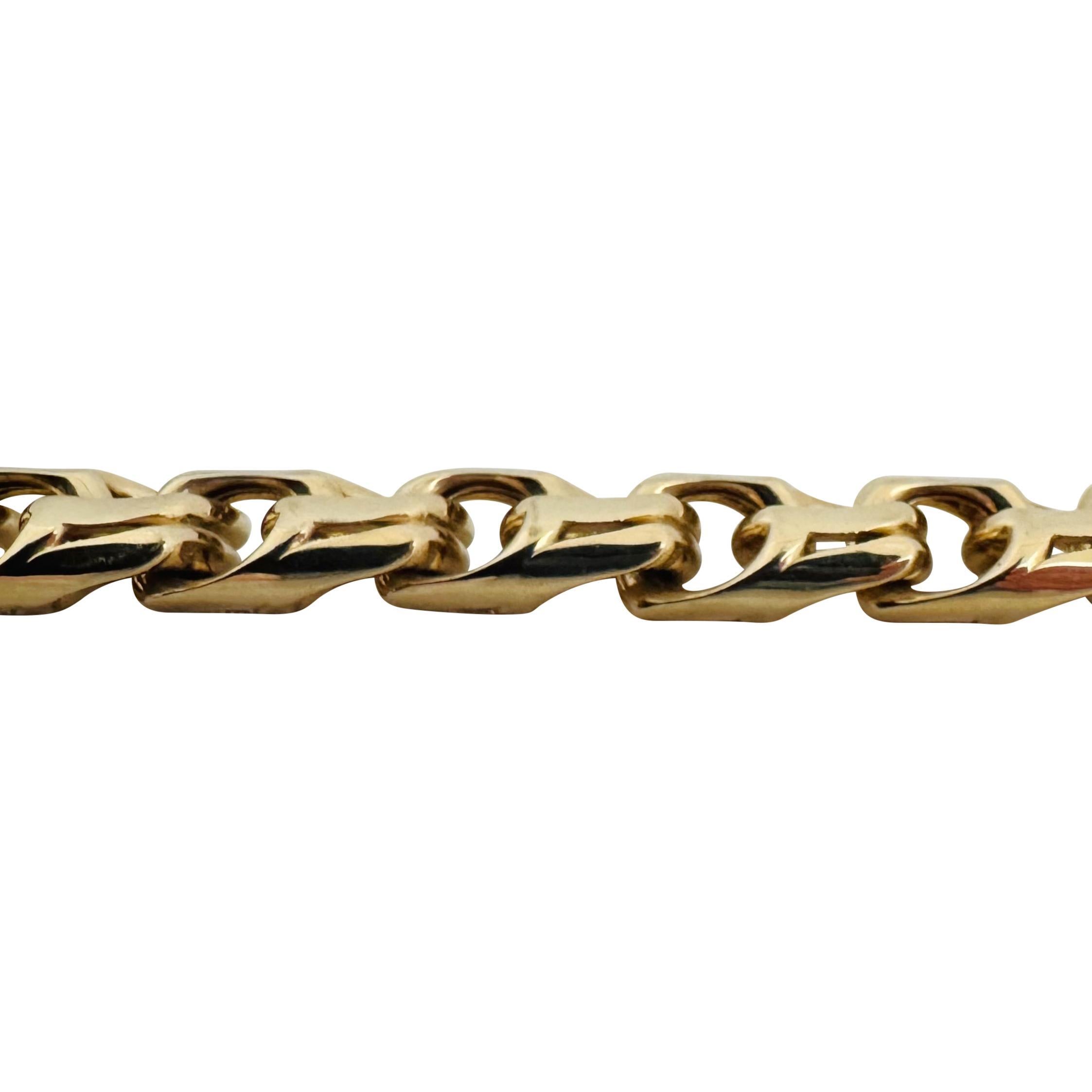 14k Gelbgold 29,5g Hohl Herren 11mm Double Curb Gliederarmband 8,5