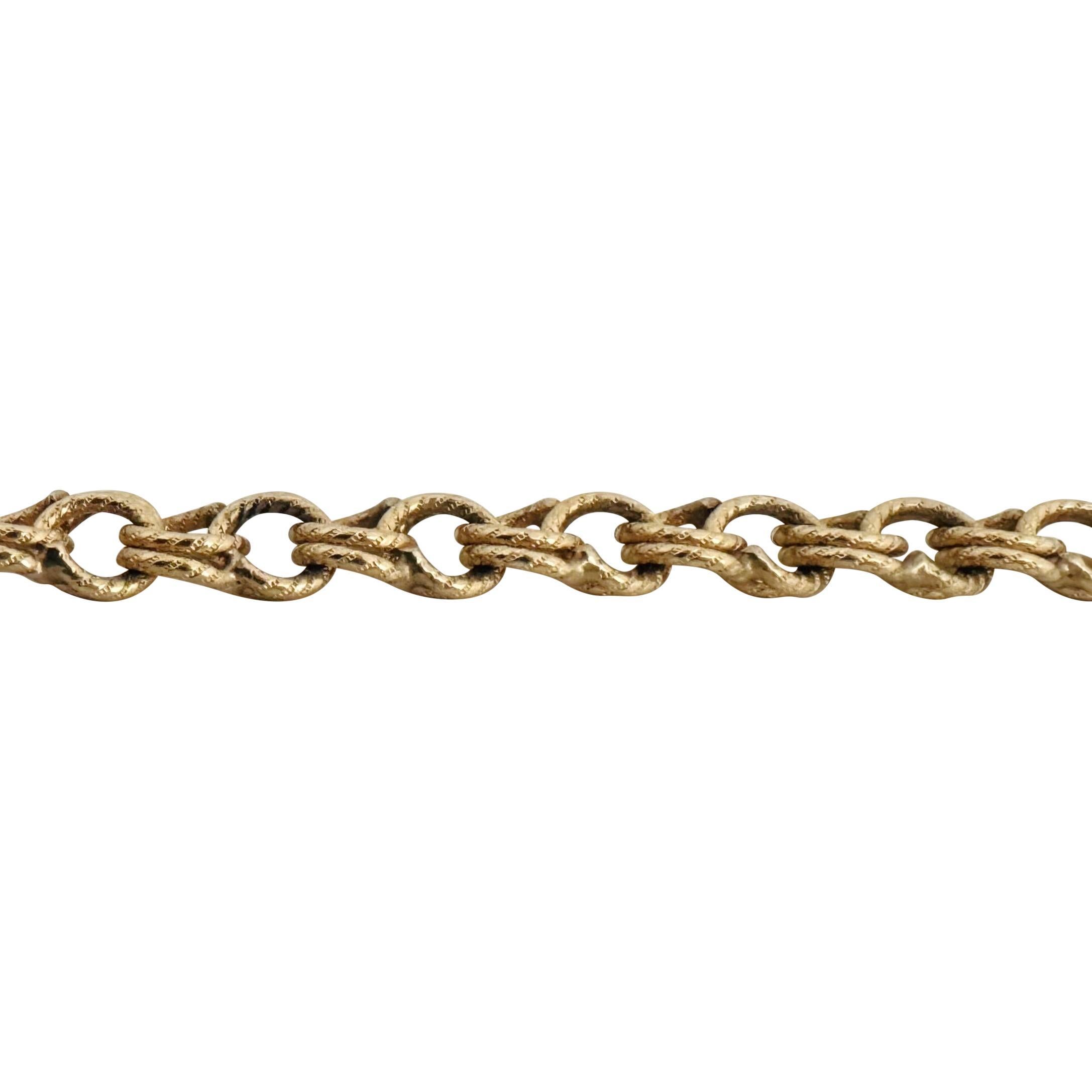14k Gelbgold 29,7g massives Vintage 10mm Double Curb Link Charm-Armband 7,75