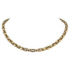 14k Yellow Gold 29g Ladies Polished 5mm Fancy Link Necklace Italy 16"