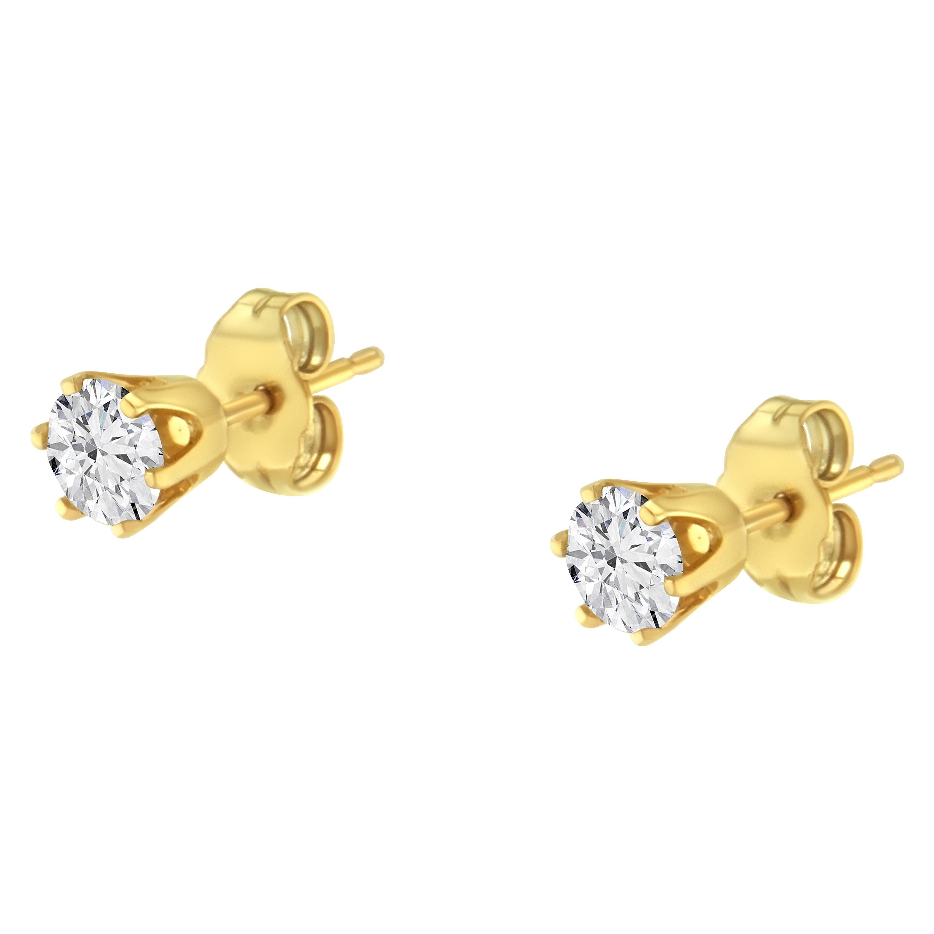 diamond earrings 6 prong