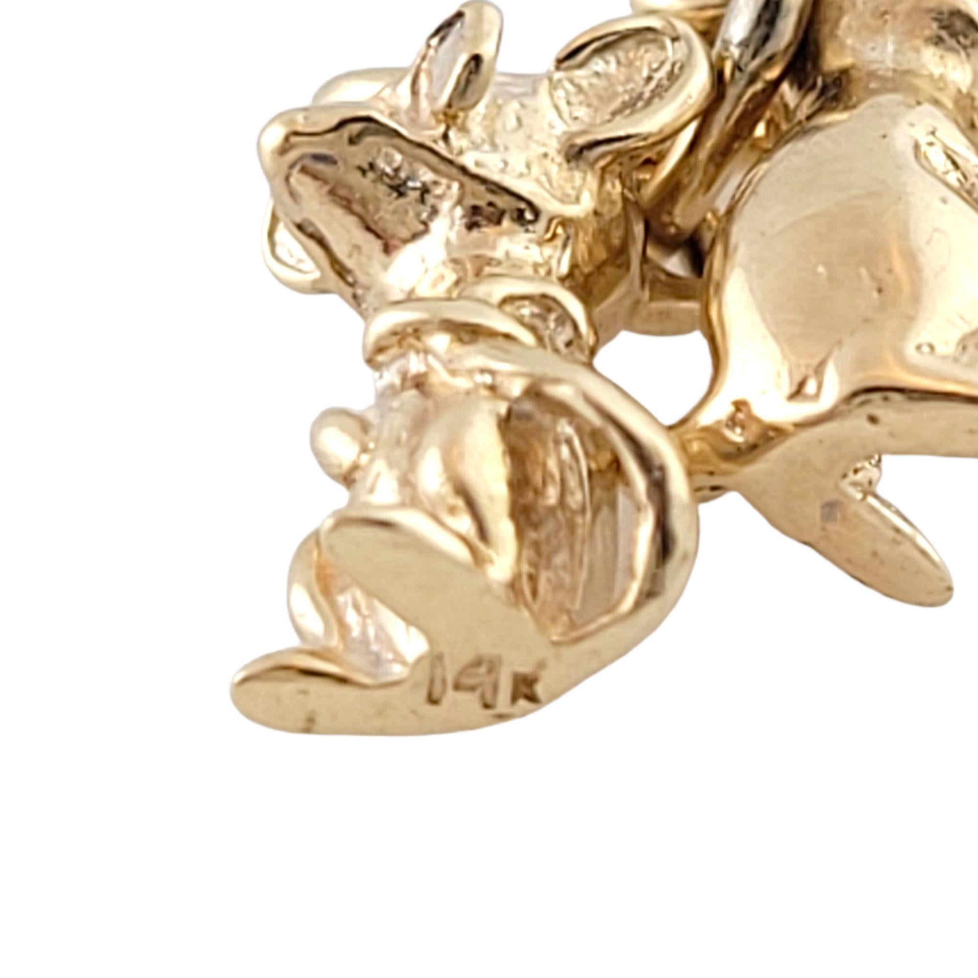 14k Yellow Gold 3 Blind Mice Charm For Sale 2