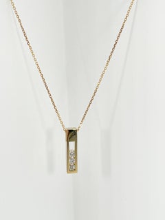 14K Yellow Gold 3 Diamond .50 CTW Drop Necklace