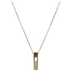 14K Yellow Gold 3 Diamond .50 CTW Drop Necklace