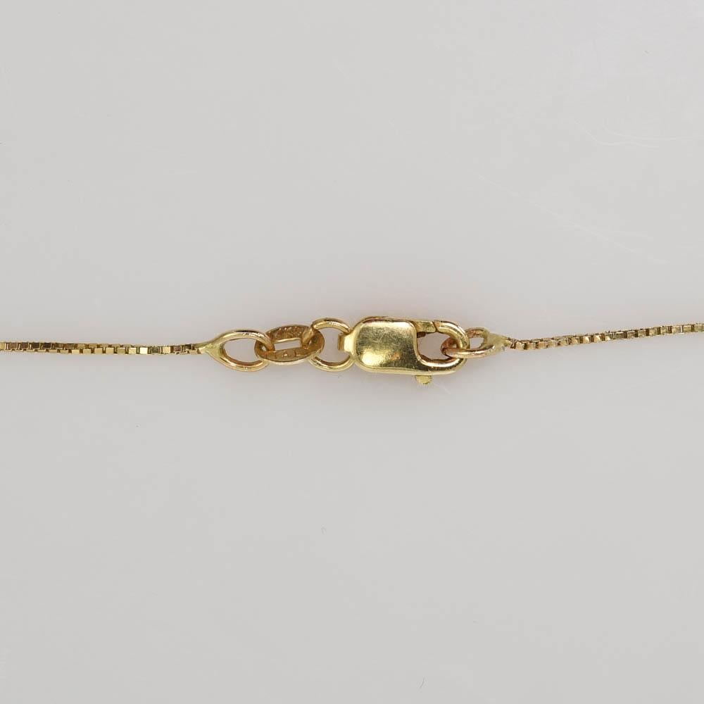 14-Karat-Gelbgold 3-Diamant-Anhänger-Halskette .75TDW, 3g 4