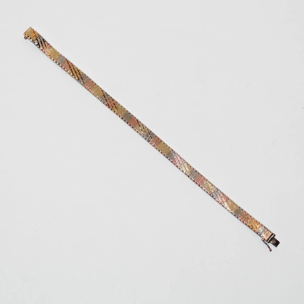 3-farbiges Armband aus 14 Karat Gelbgold, 10,9 g 4